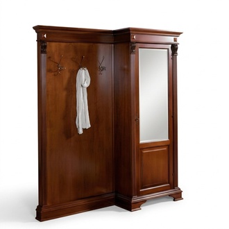Flur Garderobe Set mit Schrank und Paneel Diele Landhaus Möbel