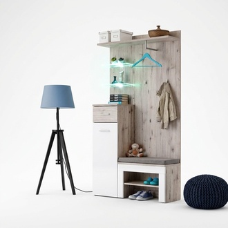 Flurgarderobe Set Luxus Moderne Möbel Design Schuhregal Diele Holz Neu