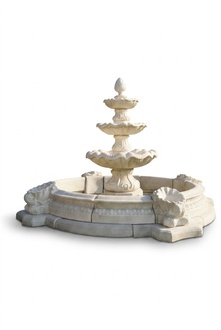 Fontaine Becken Zierbrunnen Springbrunnen Brunnen Stadt Teich Skulptur