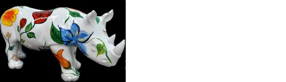 Design Nashorn Figur Statue Skulptur Abstrakt Figuren Skulpturen Dekoration