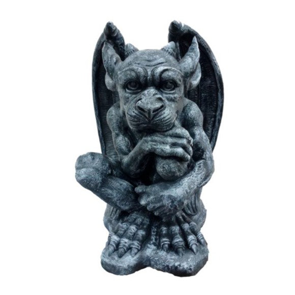 Dekorative Figur Grau Statue Skulptur 38 cm FIguren Statuen Skulpturen Neu