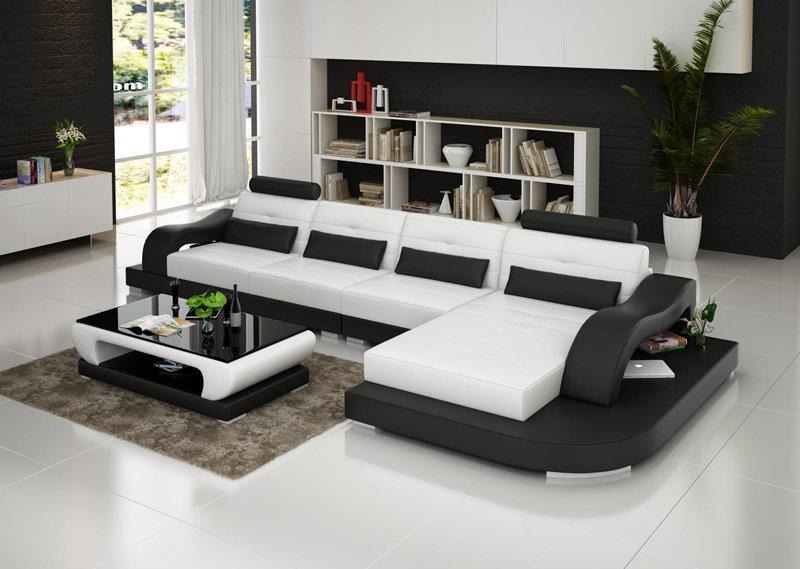 Sofa Ledersofa Couch Wohnlandschaft Ecksofa Eck Garnitur Modern Design