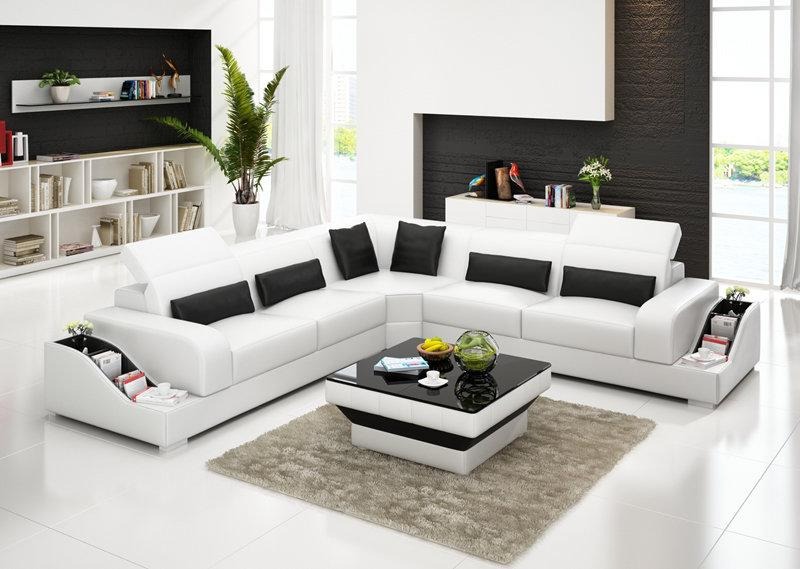 Ledersofa Couch Wohnlandschaft Ecksofa Eck Garnitur Modern Sofa Design