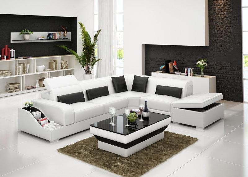 Ledersofa Couch Wohnlandschaft Ecksofa Eck Sofa Garnitur Modern Design