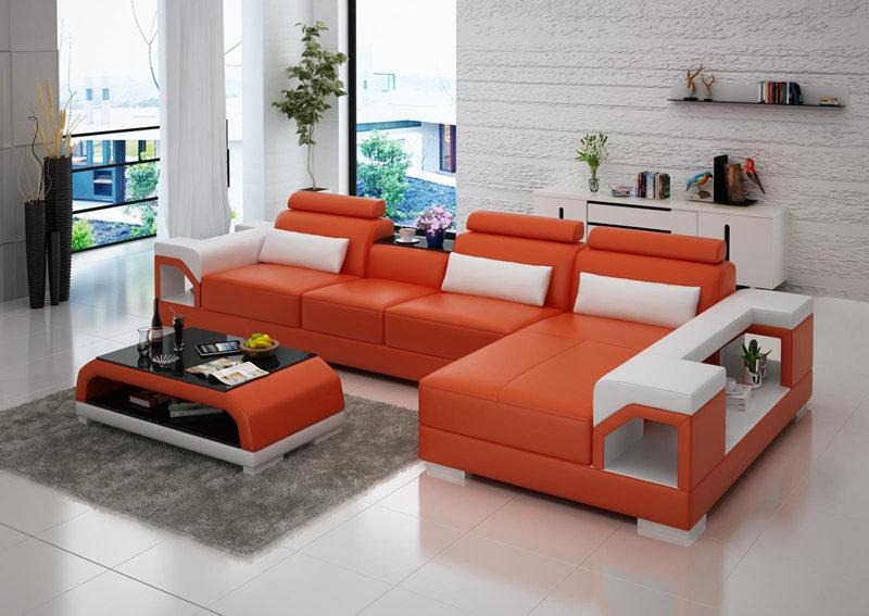 Ledersofa Couch Wohnlandschaft Eck Ecksofa Modern Design Garnitur Sofa