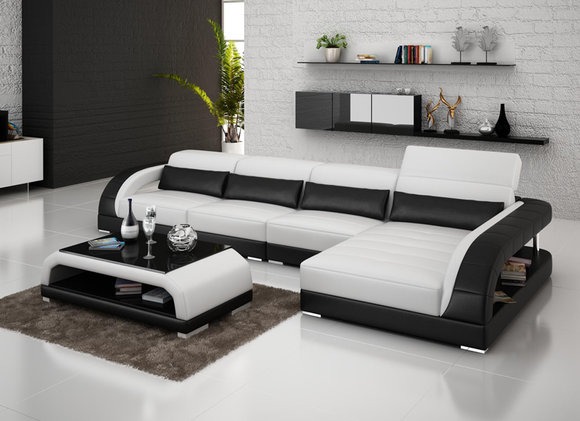 Ledersofa Couch Sofa Wohnlandschaft Eck Modern Ecksofa Design Garnitur
