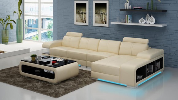 Ledersofa Couch Wohnlandschaft Modern Eck Ecksofa Design Sofa Garnitur