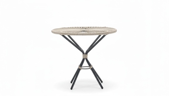 Couchtisch Hochwertig Grau Moderner Kaffeetisch Rattan Rund Design Luxus