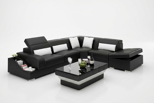 Garnitur Eckgarnitur Sofa Ledersofa Ecksofa Polster Polster Couch