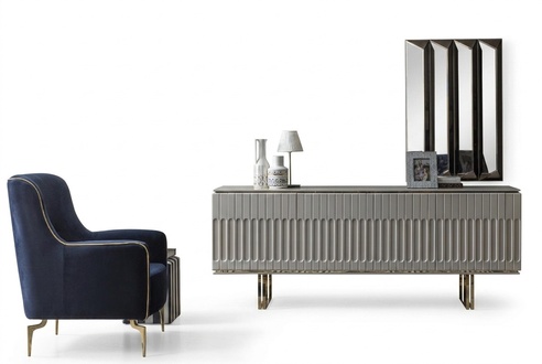 Garnitur Sideboard Spiegel Kommode Schrank Designer Luxus Schränke Kommoden Set