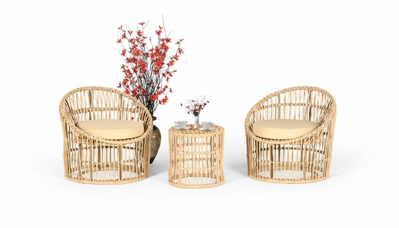 Garten Möbel Set 3tlg Sitzmöbel Garnitur Terrasse Couchtisch Sessel Hochwertiges