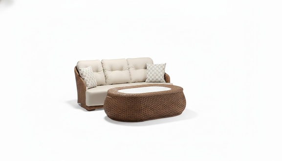 Garten Rattanmöbel Sofagarnitur Terrasse Set Balkon Outdoor Lounge Möbel 2tlg.