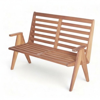 Gartenbank Braun Bank Sitzbank Holzbank Designbank Balkon Terrasse Garten