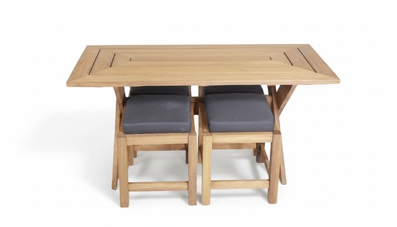 Gartenmöbel Set 2x Hocker Sitzhocker Gartenhocker Holzhocker Schemel