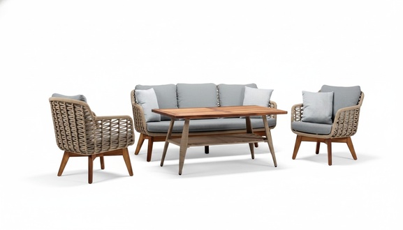 Gartenmöbel Sitzgarnitur Sofa Couch Polster Garten Terrasse Möbel Sitzgruppe