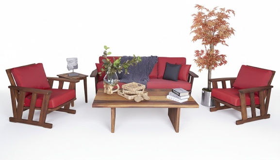 Gartenmöbel Sitzgarnitur Sofa Couch Polster 2x Sessel Couchtisch Terrasse Möbel