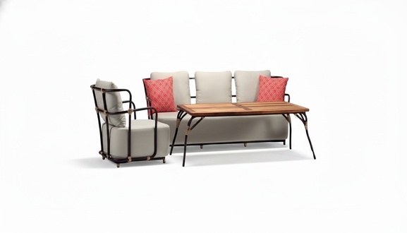 Gartenmöbel Sofagarnitur Rattanmöbel Terrasse Set Outdoor Lounge Balkon 3tlg.