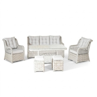 Gartenmöbel Sofagarnitur Tisch Hocker Sessel Veranda Sitzgruppen Esstisch Sofa