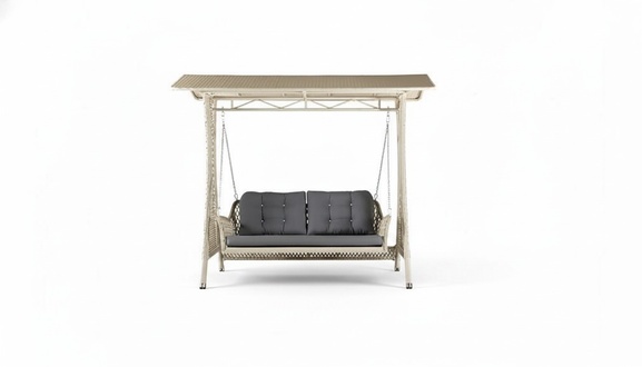 Gartenschaukel Hochwertig Grau Outdoor Robuste Edle Schaukel Designer Möbel