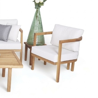 Gartensessel Polster Relaxsessel Balkon Terrasse Outdoor Lounge Stuhl Sessel