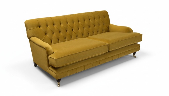 Gelbe Designer Sofa Couch Polster XXL 3 Sitzer Big Sofas Dekor Couchen