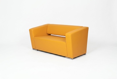 Gelbes Sofa Luxus Zweisitzer Couch Büro Office Einrichtung Textilmöbel