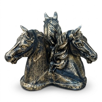 Glastisch Tische Tisch Statue Figur Tisch Beistell Sofa Wohnzimmer Pferde