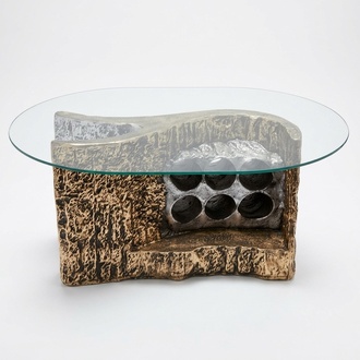 Glastisch Tische Tisch Statue Figur Tisch Beistell Sofa Dekorative Wohnzimmer