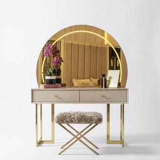 Goldener Holz Schminktisch Designer Schlafzimmer Möbel Kosmetiktisch