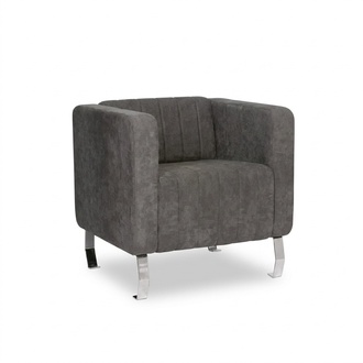 Grau Sessel Modern Design Möbel Arbeitszimmer Neu Büro Textil