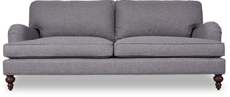 Design Grau Sofa 3 Sitzer Chesterfield Stoff Couch Polster Sofas Textil Couchen