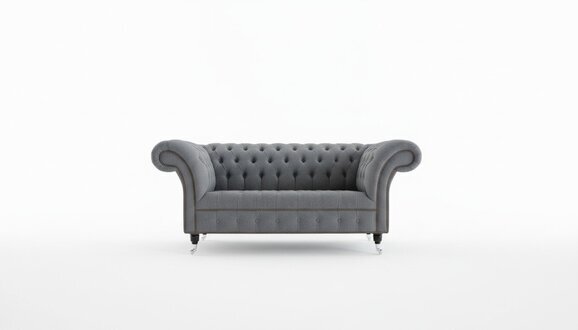 Graue Designer Sofa Couch Polster XXL 2 Sitzer Big Sofas Dekor Couchen