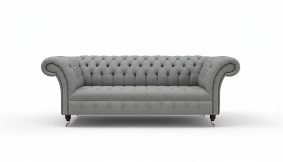 Graue Designer Sofa Couch Polster XXL 3 Sitzer Big Sofas Couchen