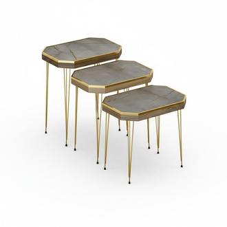 Graue Holz Beistelltische modern, vielseitig, elegante Raumakzente