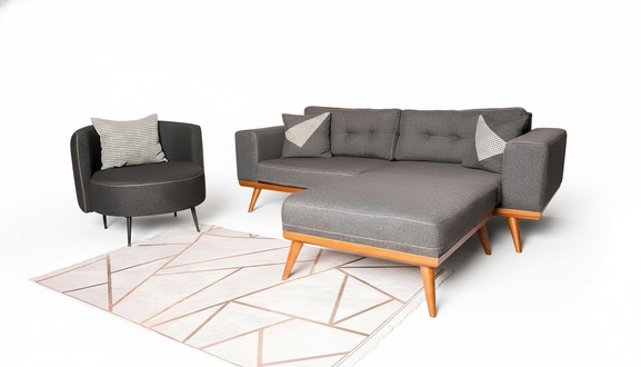 Graue Wohnzimmer Ecksofa Edle Couch Sitzgruppe Luxus Möbel Modern Sofas