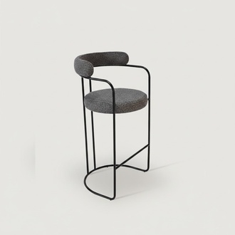 Grauer Luxus Edelstahl Barhocker Designer Bar Möbel Stuhl Hocker Gestell