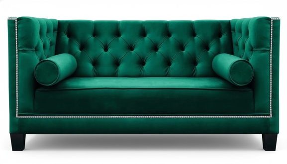 Grün Sofa Zweisitzer Couch Chesterfield Modern Luxus Wohnzimmer Polstermöbel