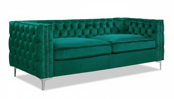 grüne chesterfield couch luxus samt stoff couchen sofa set knöpfe polster neu