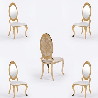 Gruppe Stühle Garnitur Textil Stoff Holz Gepolsterte Esszimmer 4x Stühle