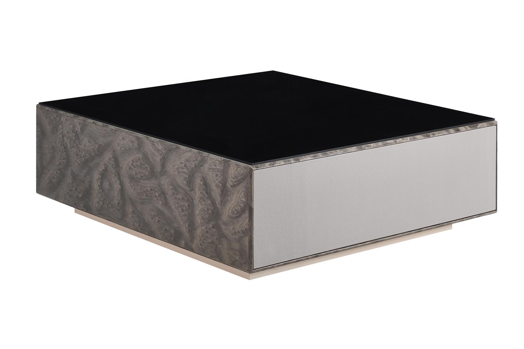 Couchtisch Schwarz Neu Kreative Glas Modern Design Möbel Luxus Wohnzimmer Holz