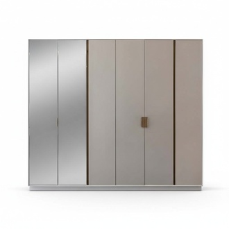 Hellgrauer Kleiderschrank Designer Schlafzimmer Schränke Luxus Holzmöbel