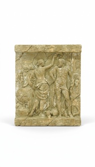 Herkules Wandrelief Antik Stil Relief Wand Gemälde Antike Handarbeit Gott Bild