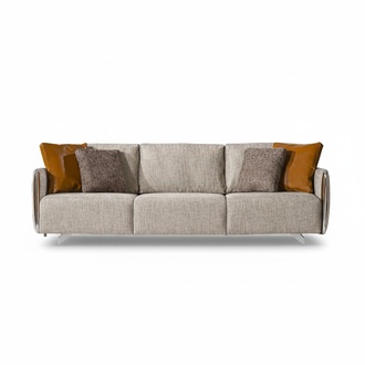 Hochwertig Sofa 4 Sitzer Farbe Grau Wohnzimmer Design Stil Möbel Moderne