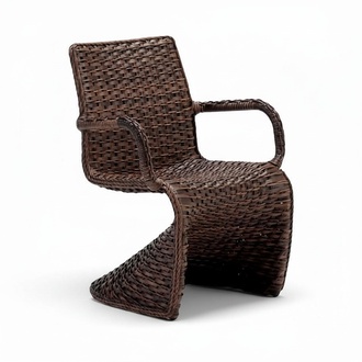 Hochwertig Terrasse Stuhl Braun Luxus Modern Stühle stilvoll Rattan Stil