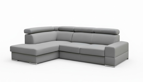 Hochwertiges Wohnzimmersofa Ecksofa L-Form Bett Funktion Textil Modern Couchen