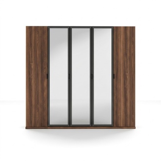 Holz Braun Kleiderschrank Schlafzimmer Modern Design Möbel Schrank
