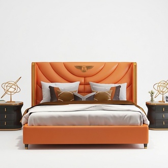Holz Design Bett Doppel Luxus Ehe Hotel Modernes Gestell Schlaf Zimmer