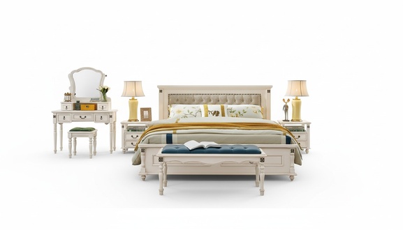 Holzbett Bett Design Luxus Doppel Betten Hotel Schlafzimmer 180x200 cm