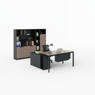Home Office Schreibtisch mit Regal Büroeinrichtung Möbel Schreibtisch