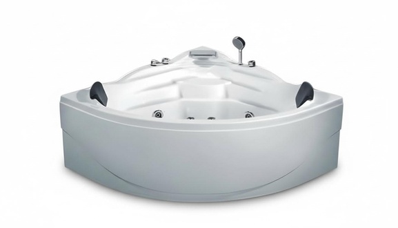 Hydromassagewanne Whirlwanne Whirlpool Blubberbad Spa-Bad Sprudelbad 140x140 cm